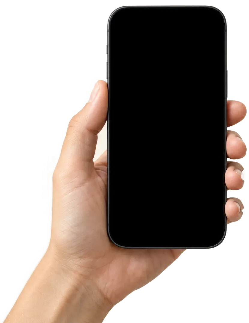 Χέρι κρατά ένα iPhone με την εφαρμογή e-Καλάθι